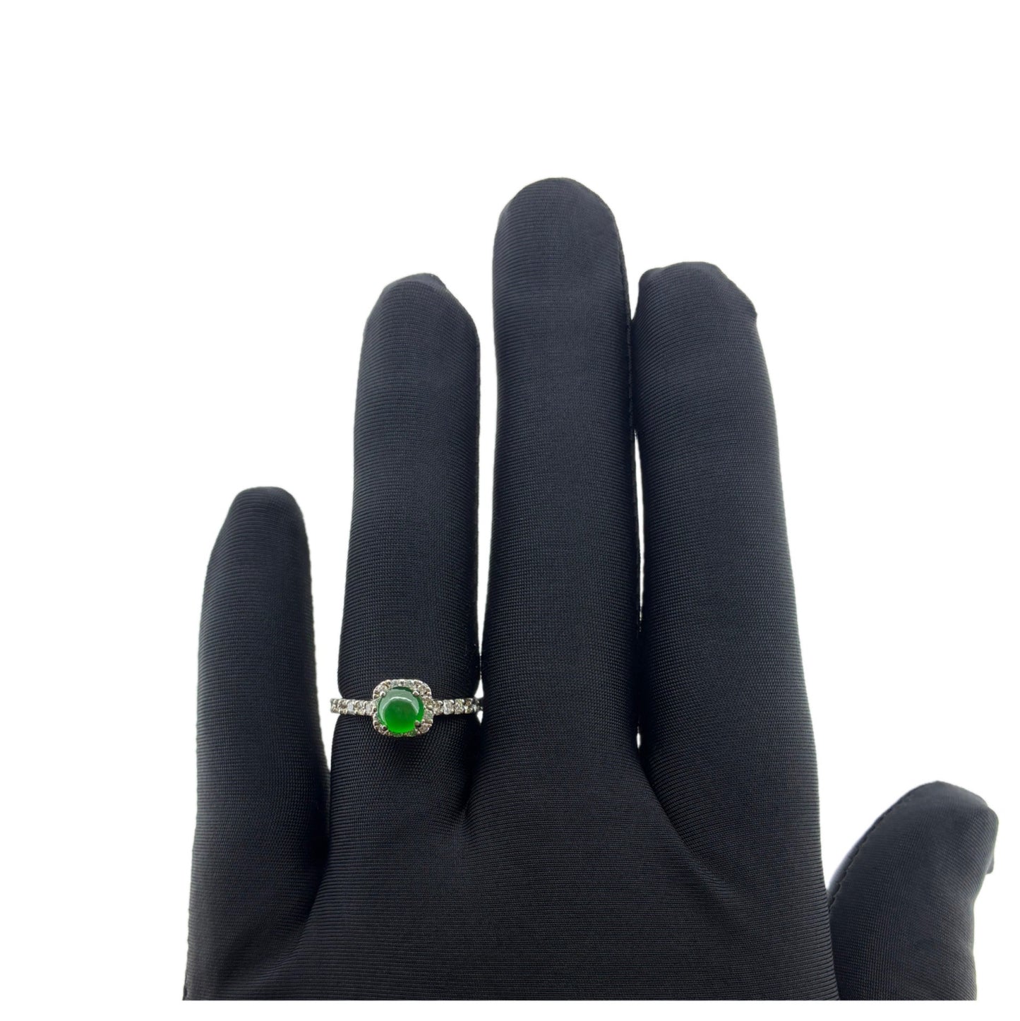 ミャンマー産ろうかん翡翠0.63ct Pt900リング