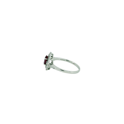 ミャンマー産非加熱ルビー 0.67ct Pt900リング