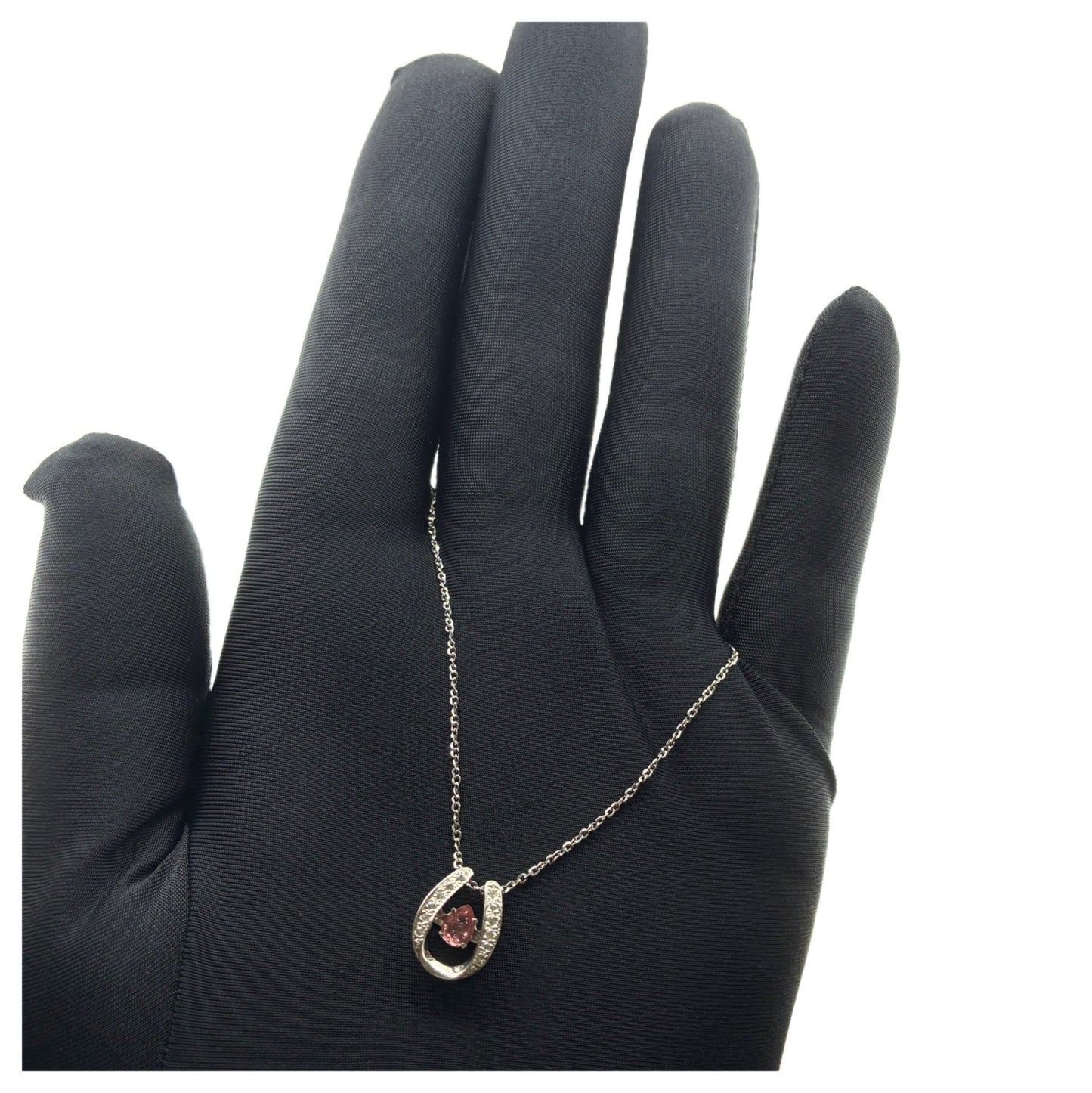 Pt850ctパパラチアサファイア0.24ct ペンダント