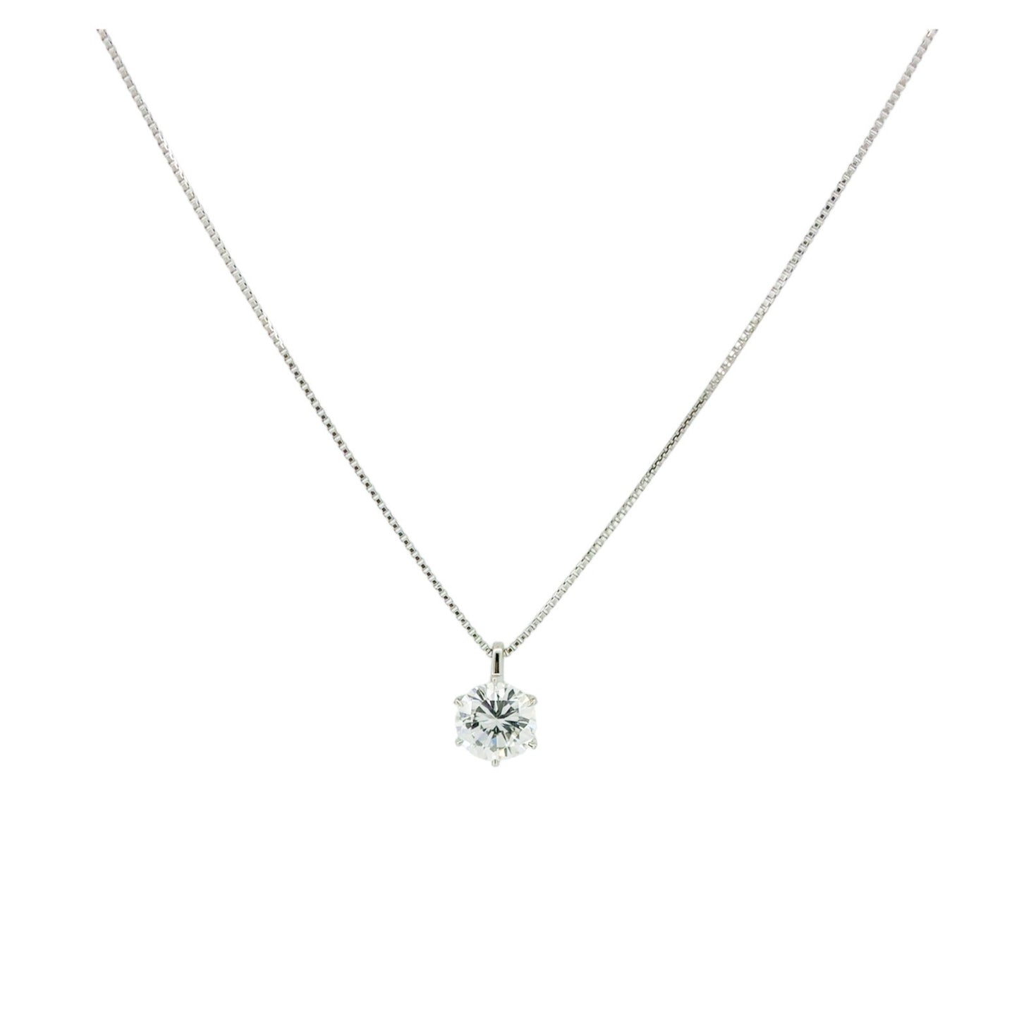 Pt900一粒ダイヤモンド0.63ct ペンダント