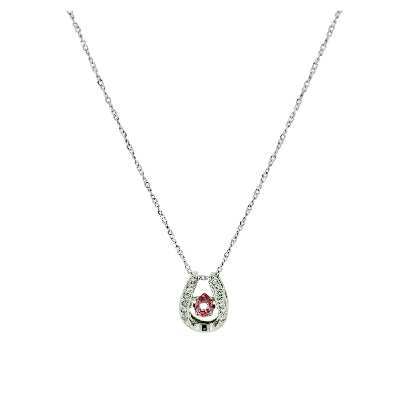 Pt850ctパパラチアサファイア0.24ct ペンダント