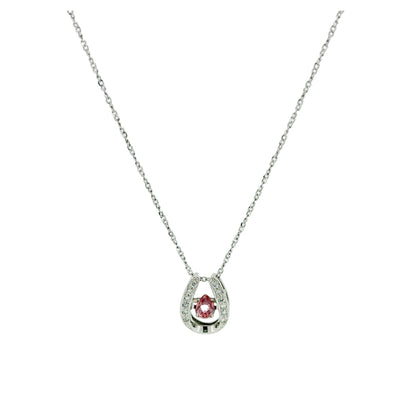 Pt850ctパパラチアサファイア0.24ct ペンダント