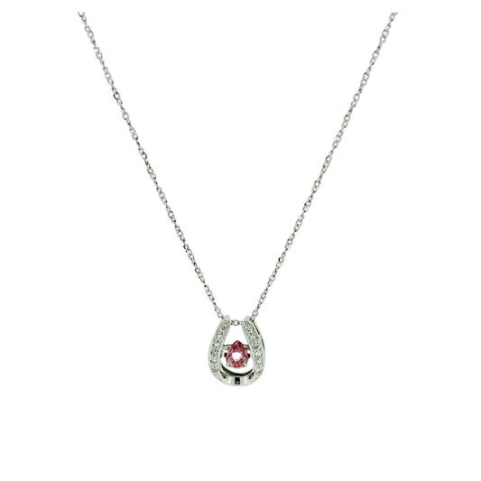 Pt850ctパパラチアサファイア0.24ct ペンダント
