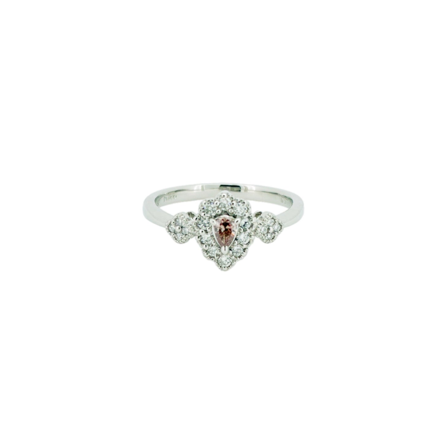 FANCY INTENSE PINK DIAMOND 0.092ct Pt900リング