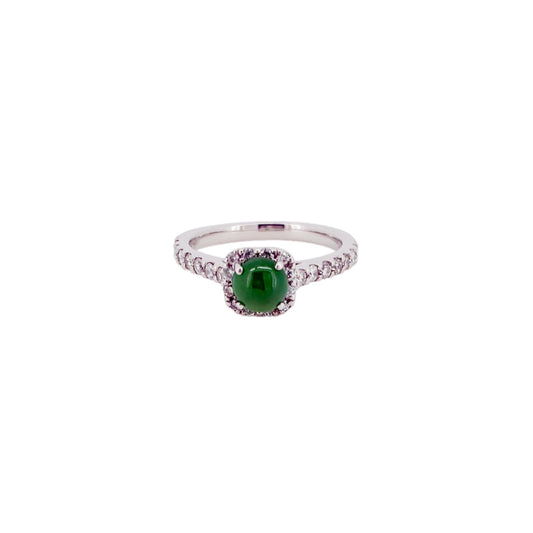 ミャンマー産ろうかん翡翠0.63ct Pt900リング