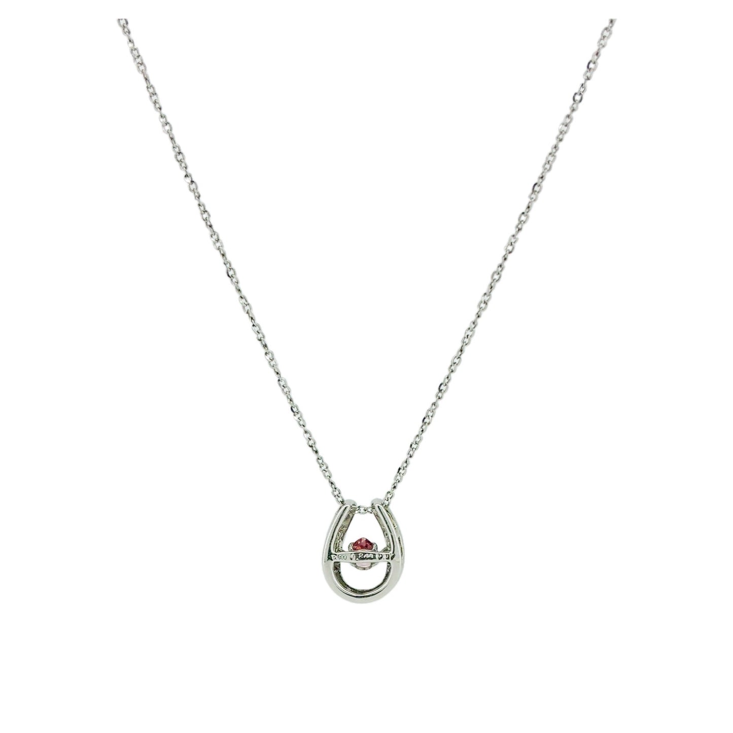 Pt850ctパパラチアサファイア0.24ct ペンダント