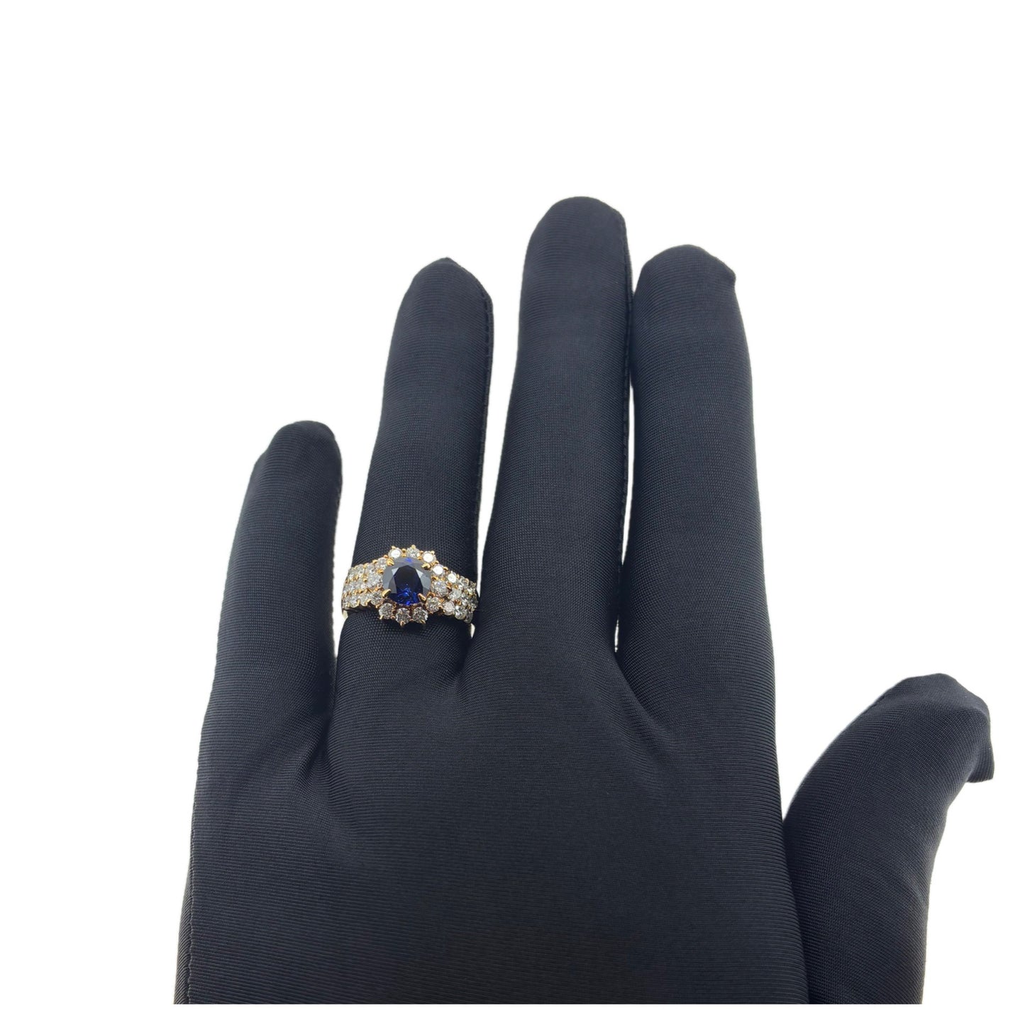 スリランカ産ロイヤルブルーサファイア1.01ct K18YGリング
