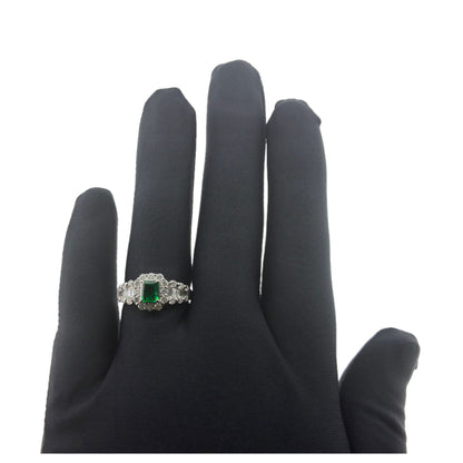 エメラルド0.53ct Pt900リング