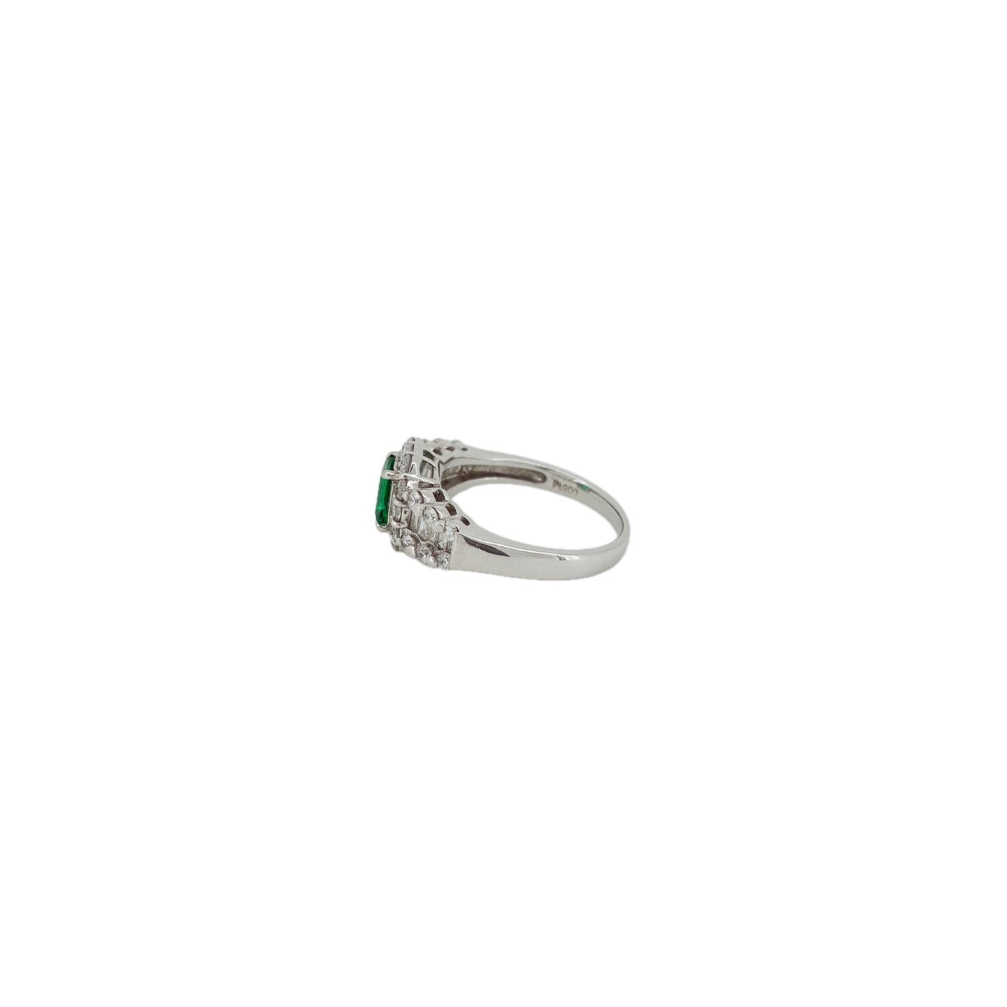 エメラルド0.53ct Pt900リング
